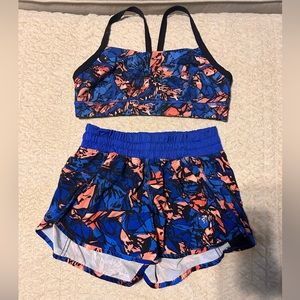 Lululemon bra and shorts set